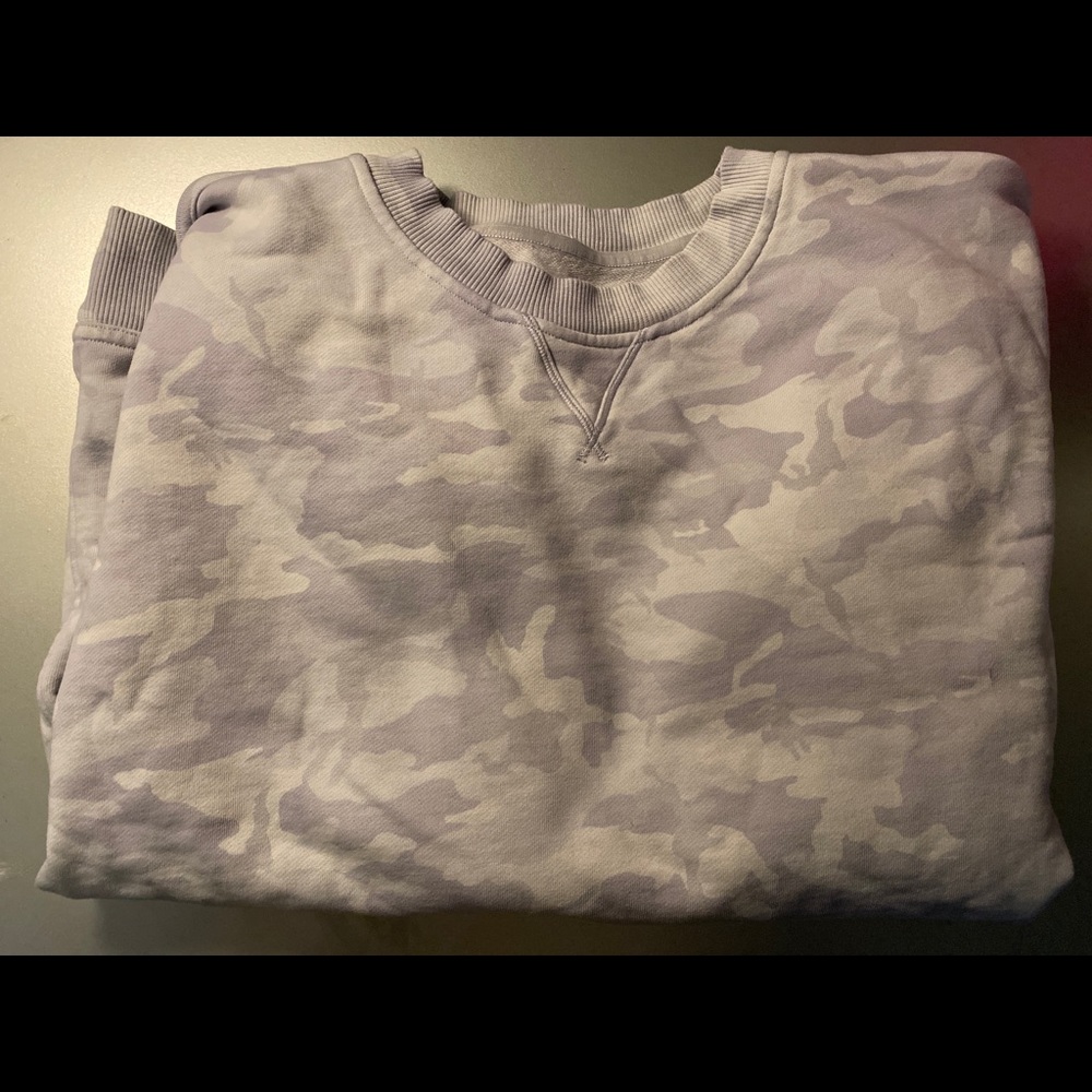 Lululemon grey and white camo sweatshirt